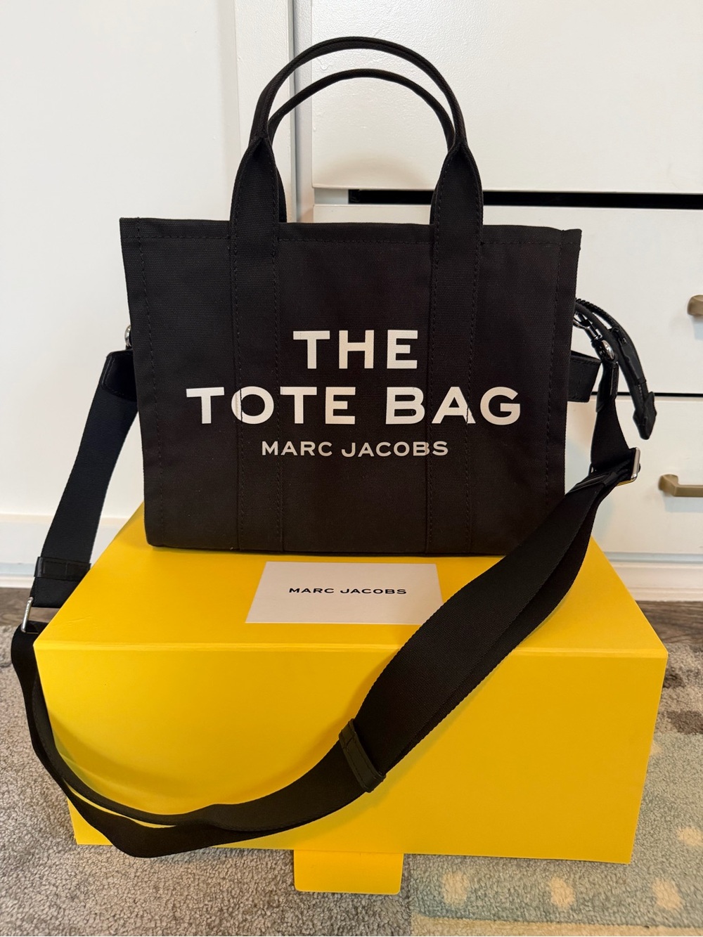 Marc Jacobs Black Canvas 'The Tote Bag'